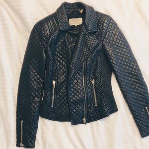 zara | quilted faux leather jacket